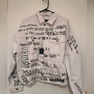Zara Graffiti Denim Jacket